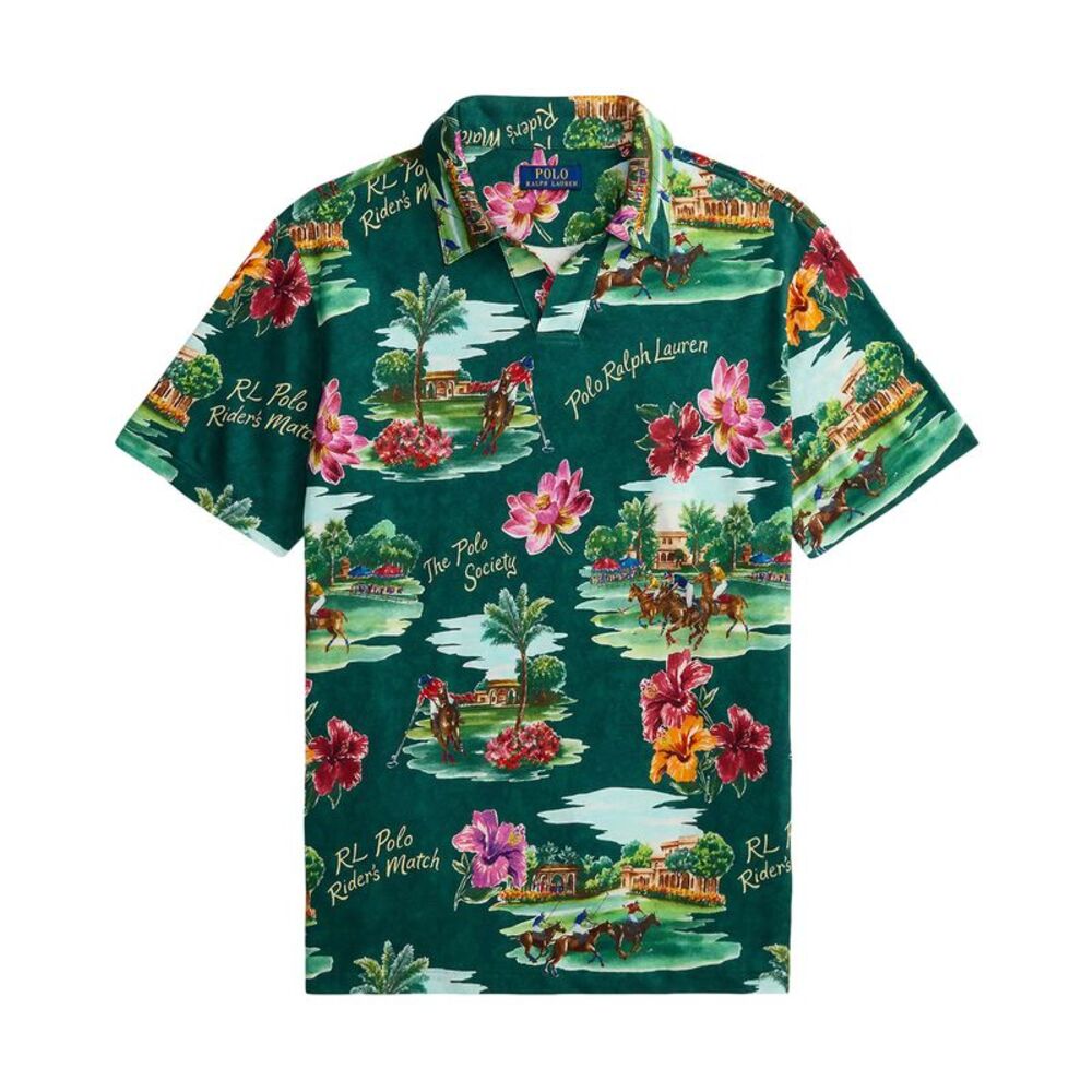 Polo Ralph Lauren Mens Standard Fit Tropical Jersey Polo Shirt L Polo Society